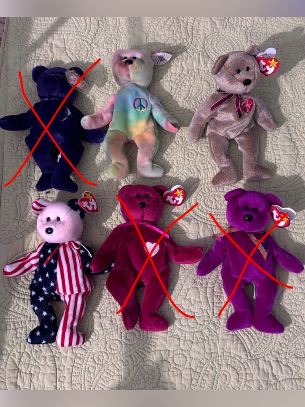 Lot of Beanie Babies - please see description
